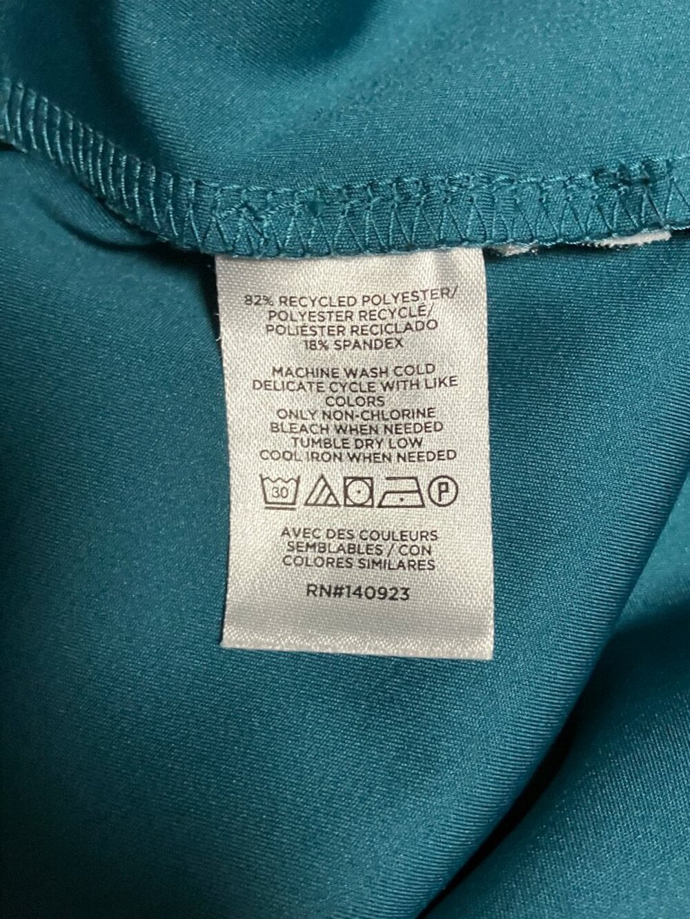 Lou & Grey Luvstretch Drawstring Pockets Tank Dress Teal, Size Large, Drawstring - Picture 5 of 6
